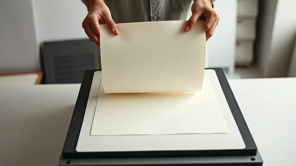 A printed sheet coming off the flatbed press